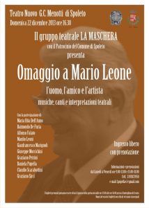 Locandina Spettacolo in Omaggio a Mario Leone